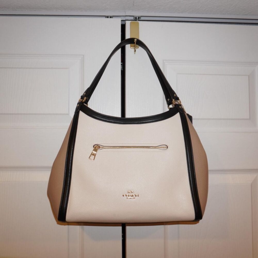 Coach Women's Cream and Pink Bag